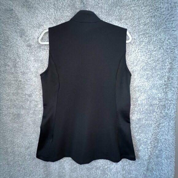 Womens GREG NORMAN Ribbed Collar Sleeveless Lightweight Golf Sport Vest Black M - Picture 5 of 13